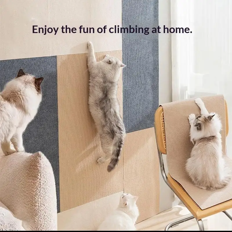 New 5 Colors Cat Scratcher Sofa Protector Cats Scratcher Pad Board Protection Trimmable Self-adhesive Carpet DIY Cat Scratch Mat
