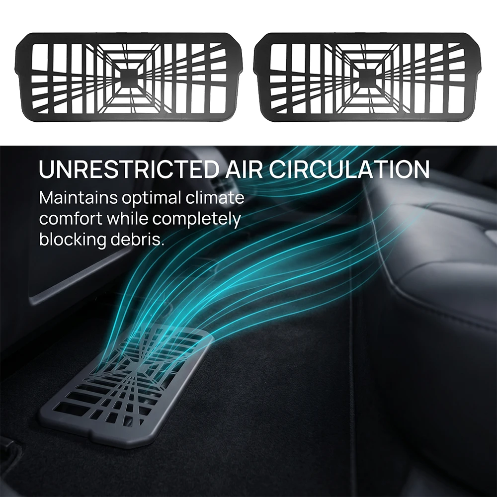 For Model 3 Highland Model Y/3/YL 2021 Rear Display Condition Air Vent Outlet Cover Under Seat Air Vent Grille Mesh Accessories