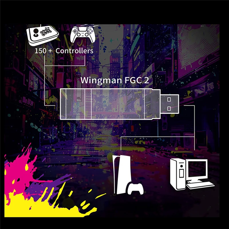 AA60-For FGC لعبة محول لوحدة التحكم PS5/PS4 السلكية ممر القتال عصا Hitbox تحكم محول للكمبيوتر ستريت فايتر 6