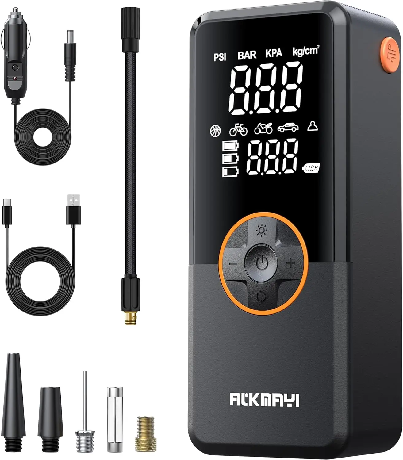 

Portable 150PSI Tire Inflator, Cordless 12V Air Compressor for Car, Motorcycle, Bicycle, and Balls