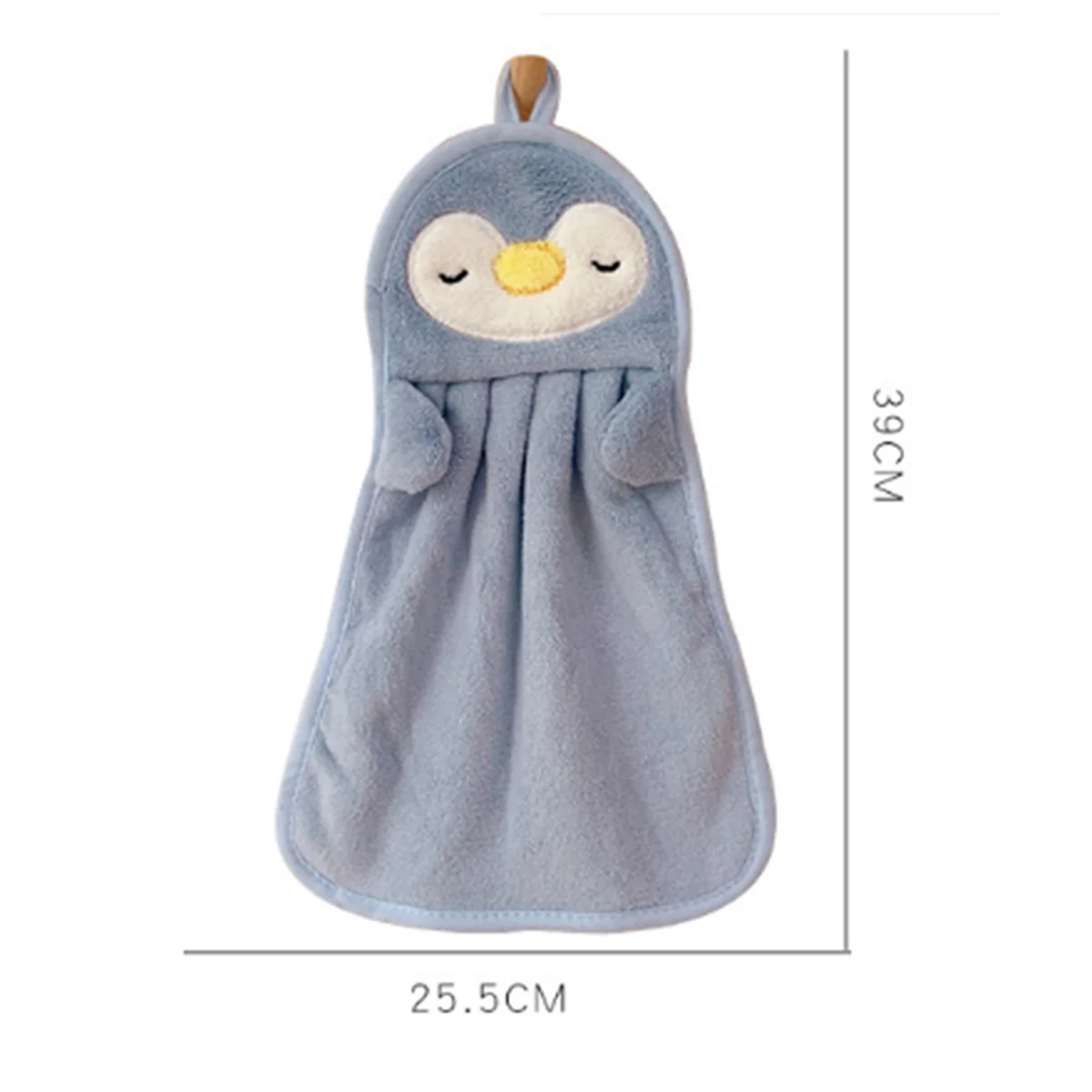 Hand Towel Hanging Absorbent Baby Hand Towel Cute Penguin Duck Skin-Friendly Soft Children,Blue