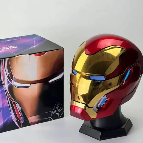 Iron Man Mk50 Helmet Electric Open Close Mask Remote Control Ironman Helmet Led Light Eyes Cosplay Helmet Collectible Toy Gift