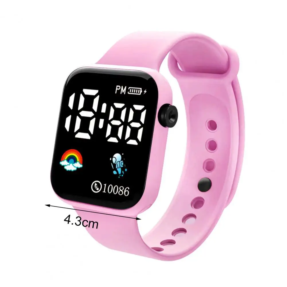 Auto Date Watch Electronic Watch with Font Screen Display Fashionable Led Digital Sports Watch for Kids Waterproof Accurate