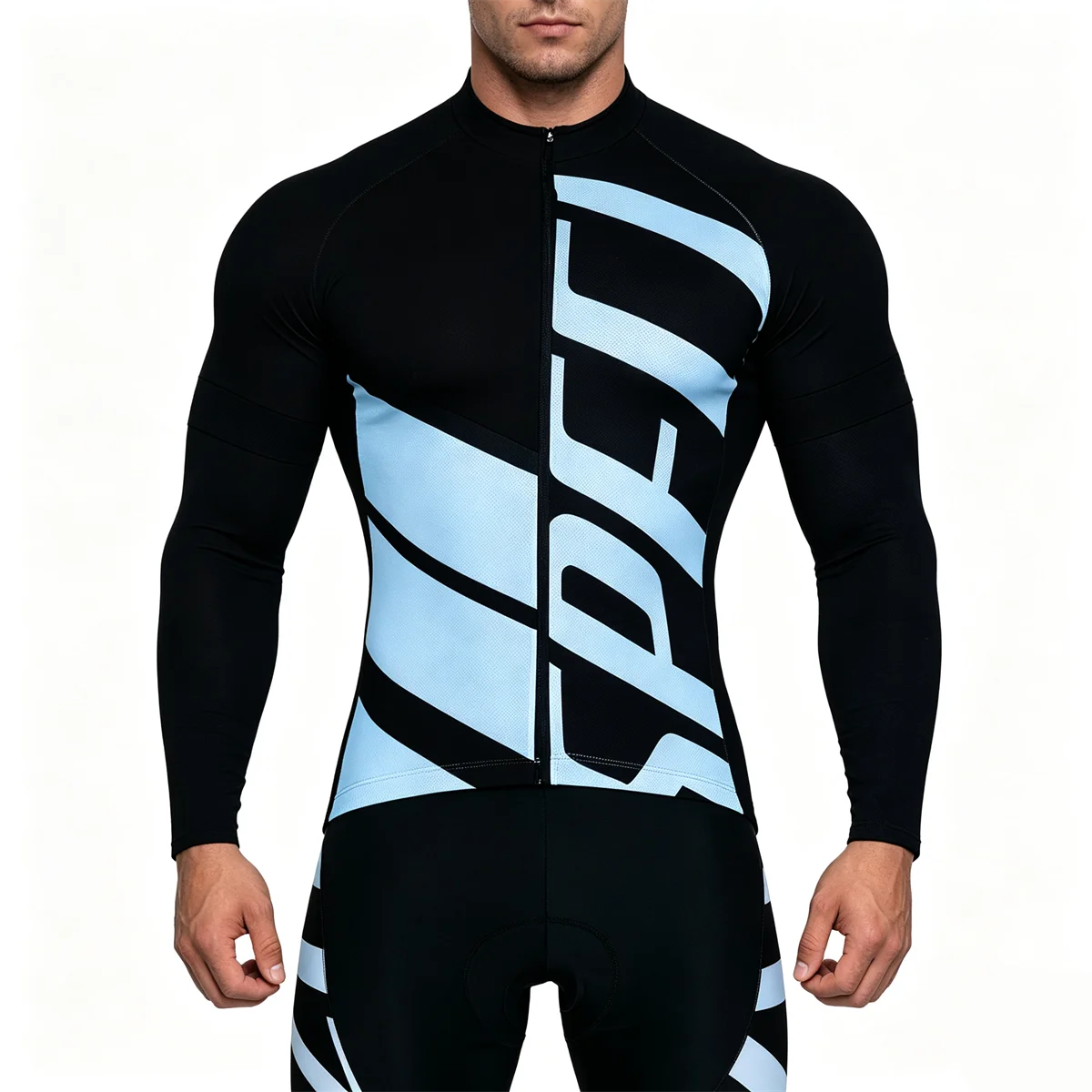 Winter-Thermo-Fleece-Radtrikot Herren MTB-Bekleidung 2027 Bluse Uniform Fahrradbekleidung Komplettes Tricuta-Latztrikot-Set – Detail 6