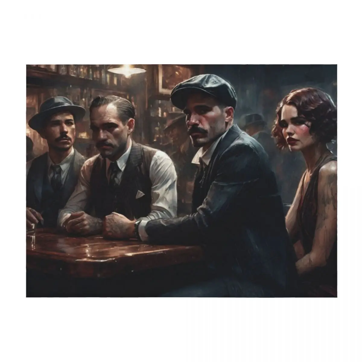 

Bourbon & Vice at The Green Mill Throw Blanket Decoratives Soft Luxury Throw Sofa Throw Blankets