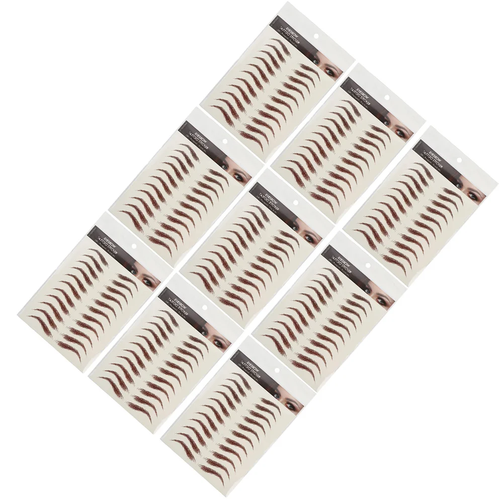 Autocollants pour sourcils imperméables 6D, faux sourcils semblables à des cheveux, outil de maquillage temporaire pour sourcils étamés, sourcils artificiels