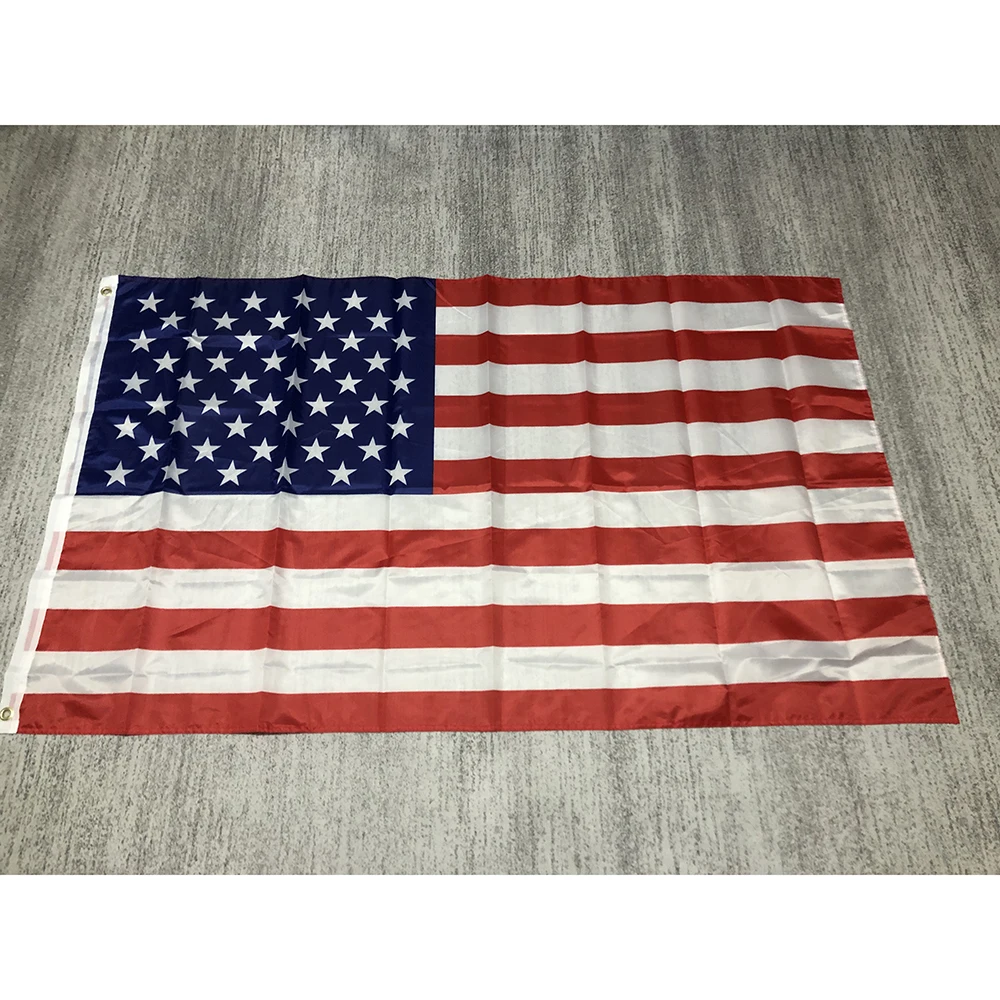 USA Flag 60x90cm 90x150cm us flag Double Sided Printed Polyester hanging banner American flag Grommets USA Flag for decoration