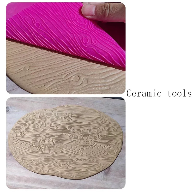 Tree Bark Texture Silicone Mold Mould for Pottery Clay Ceramic Impression Mat Pad Decorating 44x23.6x0.2cm