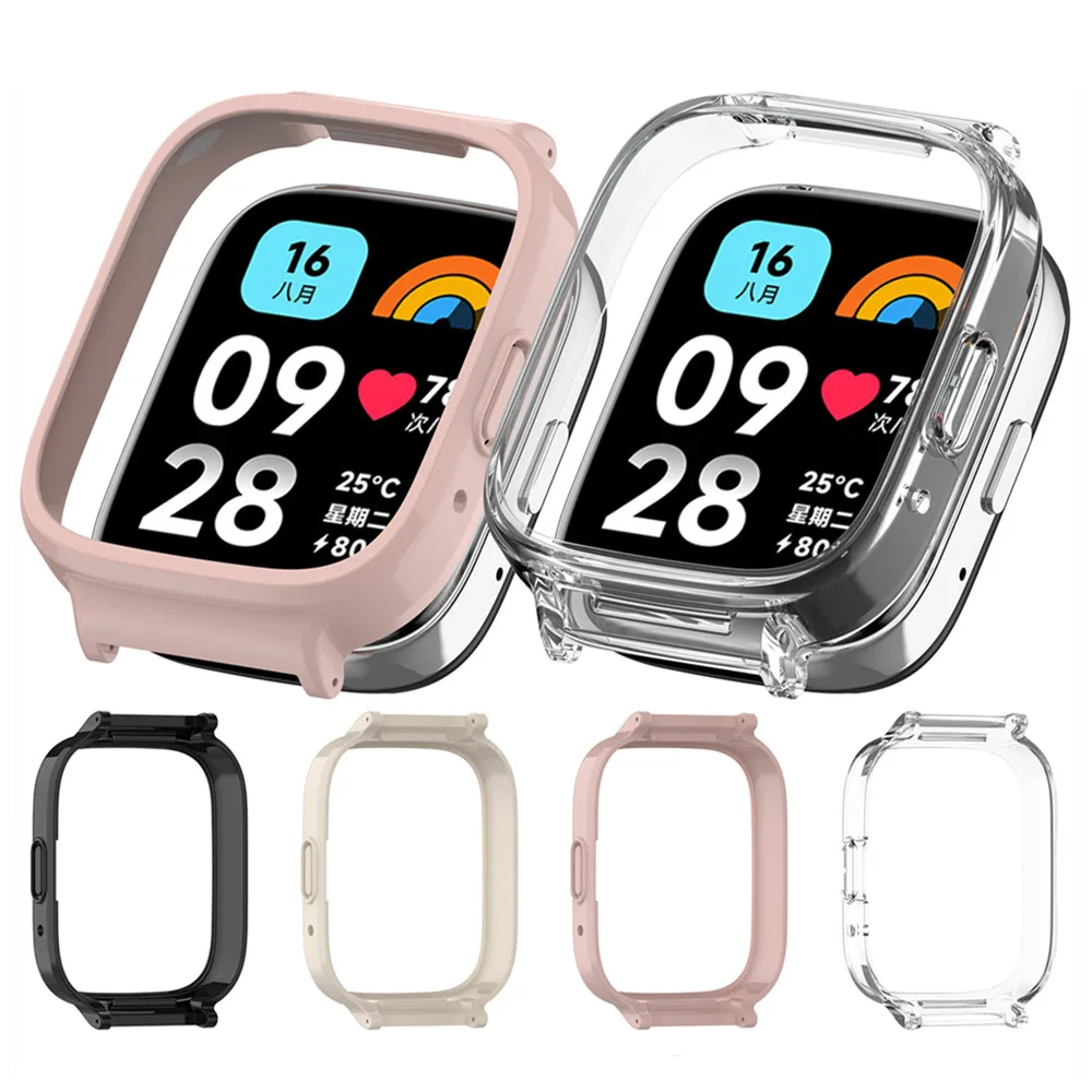 Case Cover For Redmi watch 3 Active Frame High Quality PC Slim Smart Watch Protective Half wrapped to 20mm strap accessory