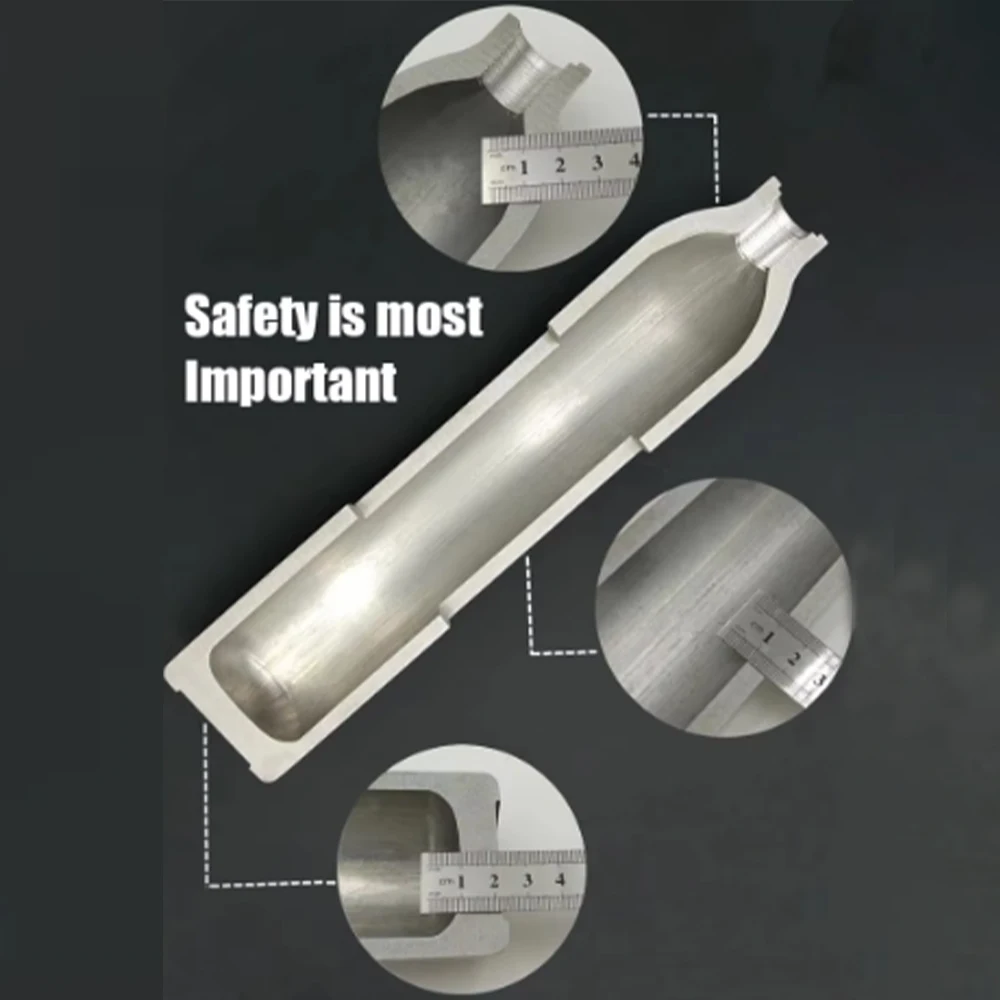 2.3L 200bar 3000Psi Aluminum CO2 Cylinder Aquarium Air Tank M18x1.5 Thread High Pressure Cylinder Oxygen Soda Drink Gas Bottle