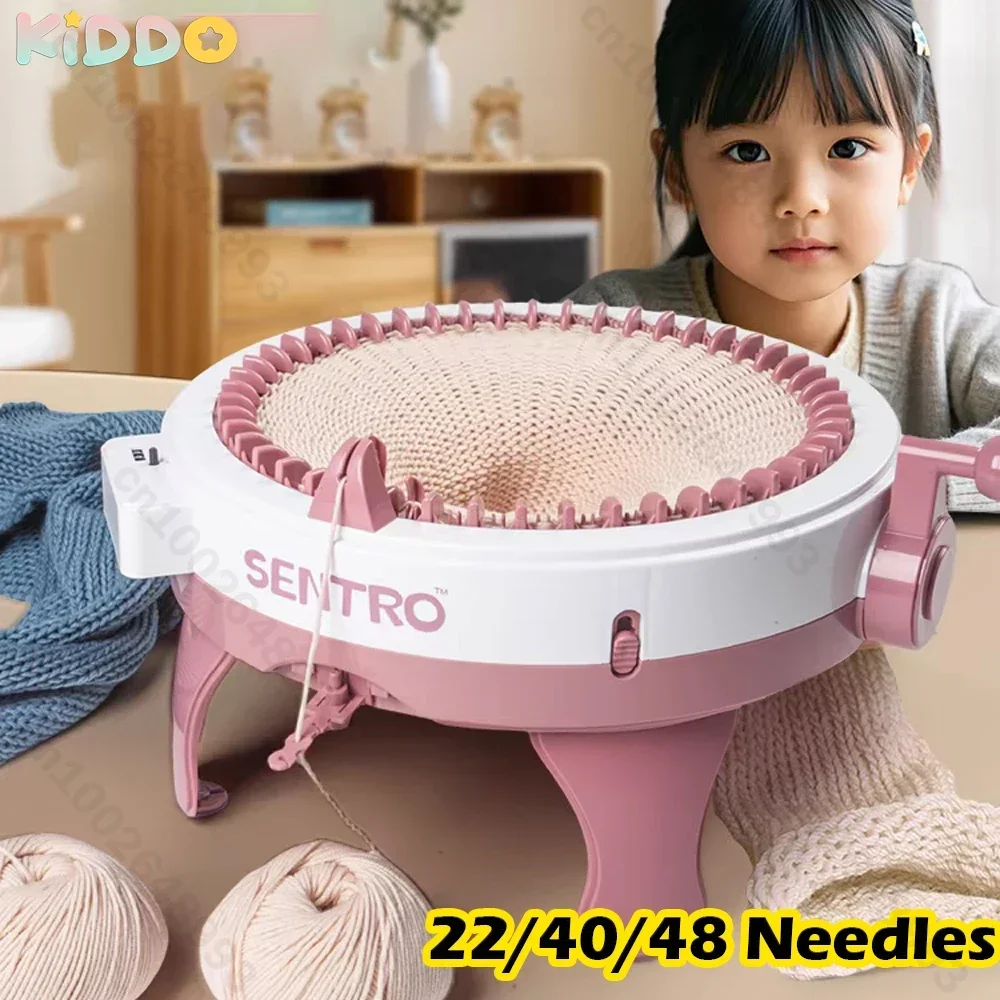 

Sentro 22 40 48 Needles Hand Knitting Machine Kit DIY Scarves Hats Sweaters and Socks Loop Weaving Loom for Adults Kids ﻿Gifts