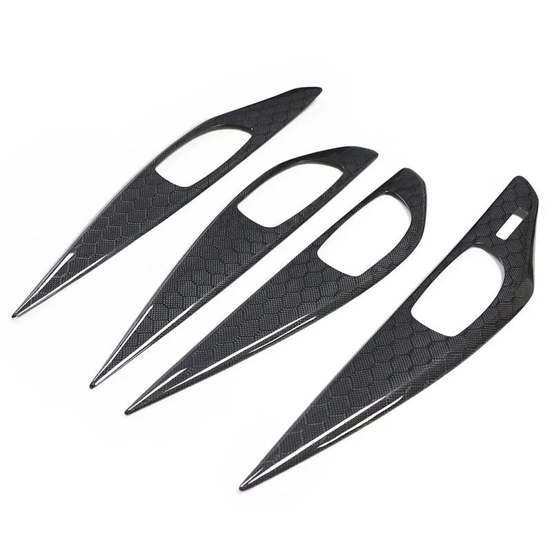Q50 Q50L Interior for  Carbon Fiber 11Pcs a Set Carbon Fiber Display Panel Rear and Front Door Plates 2014- on