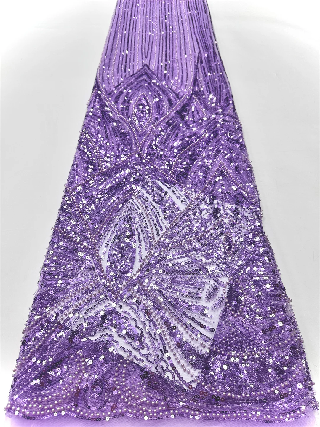 

Лидер продаж 2024 года, тюлевая кружевная ткань с бусинами и блестками, новая африканская французская нигерийская ткань для элитного свадебного платья невесты