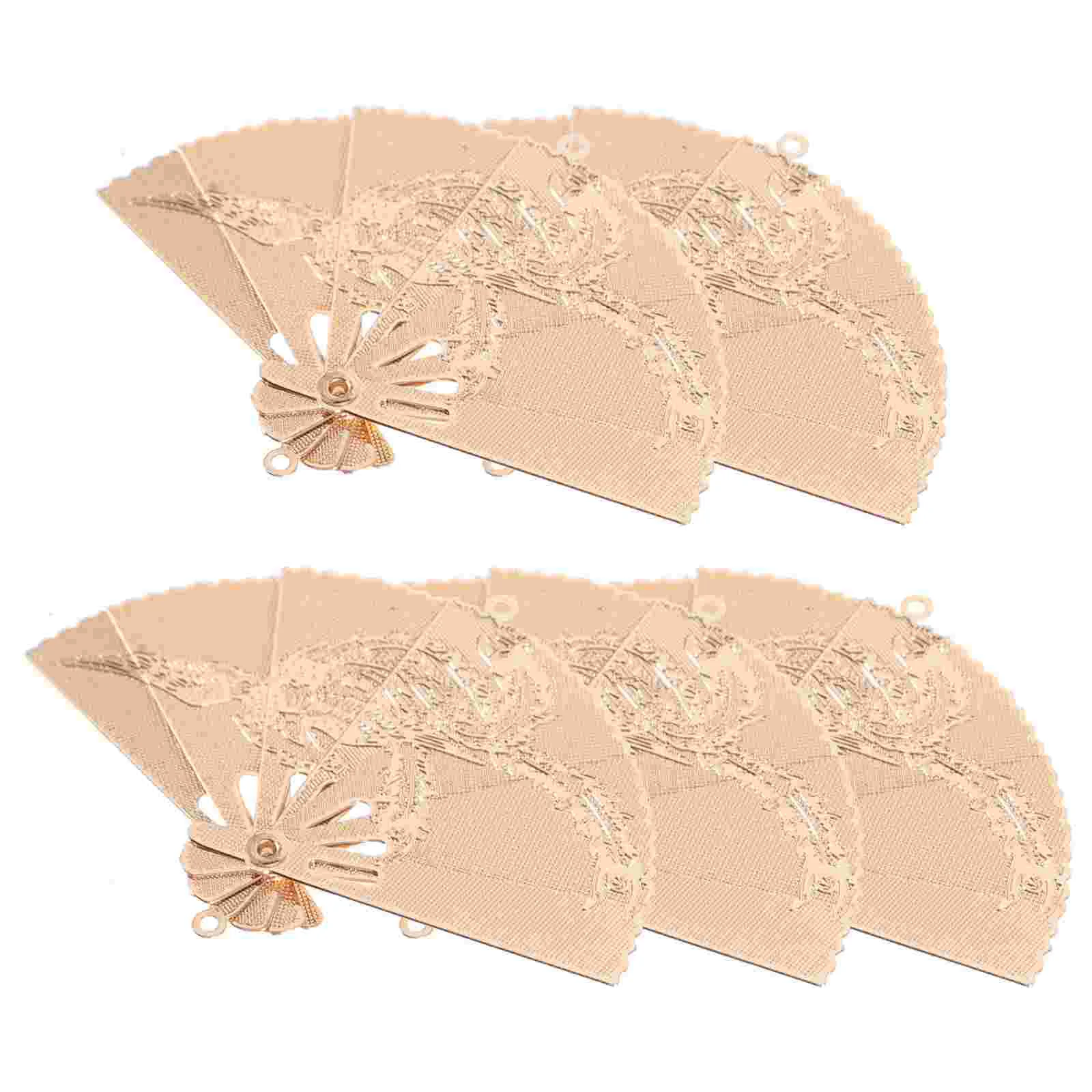 

Fan Charms Jewelry Charms 5pcs DIY Earrings Pendant Copper Hanging Accessories for Personalized Jewelry Making