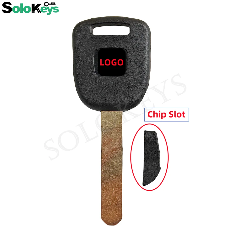 10Pcs/Lot SOLOKEYS HON66 Blade Replacement Transponder Key Shell Fob for Honda Car Holder Chip Hollow Uncut Blade Printed Logo