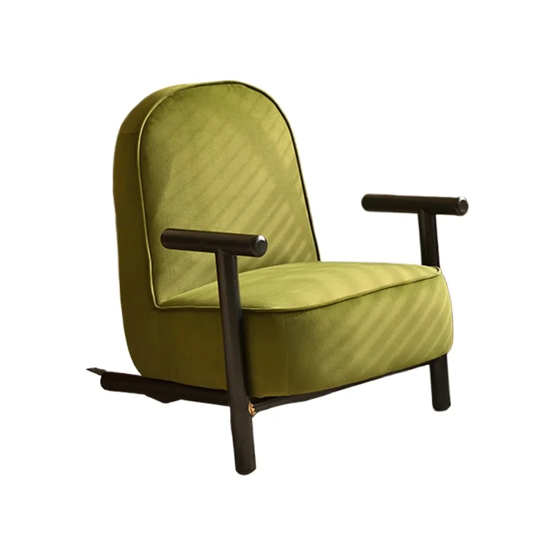 

*Qiandongge single sofa chair designer leisure living room balcony lazy solid wood recliner