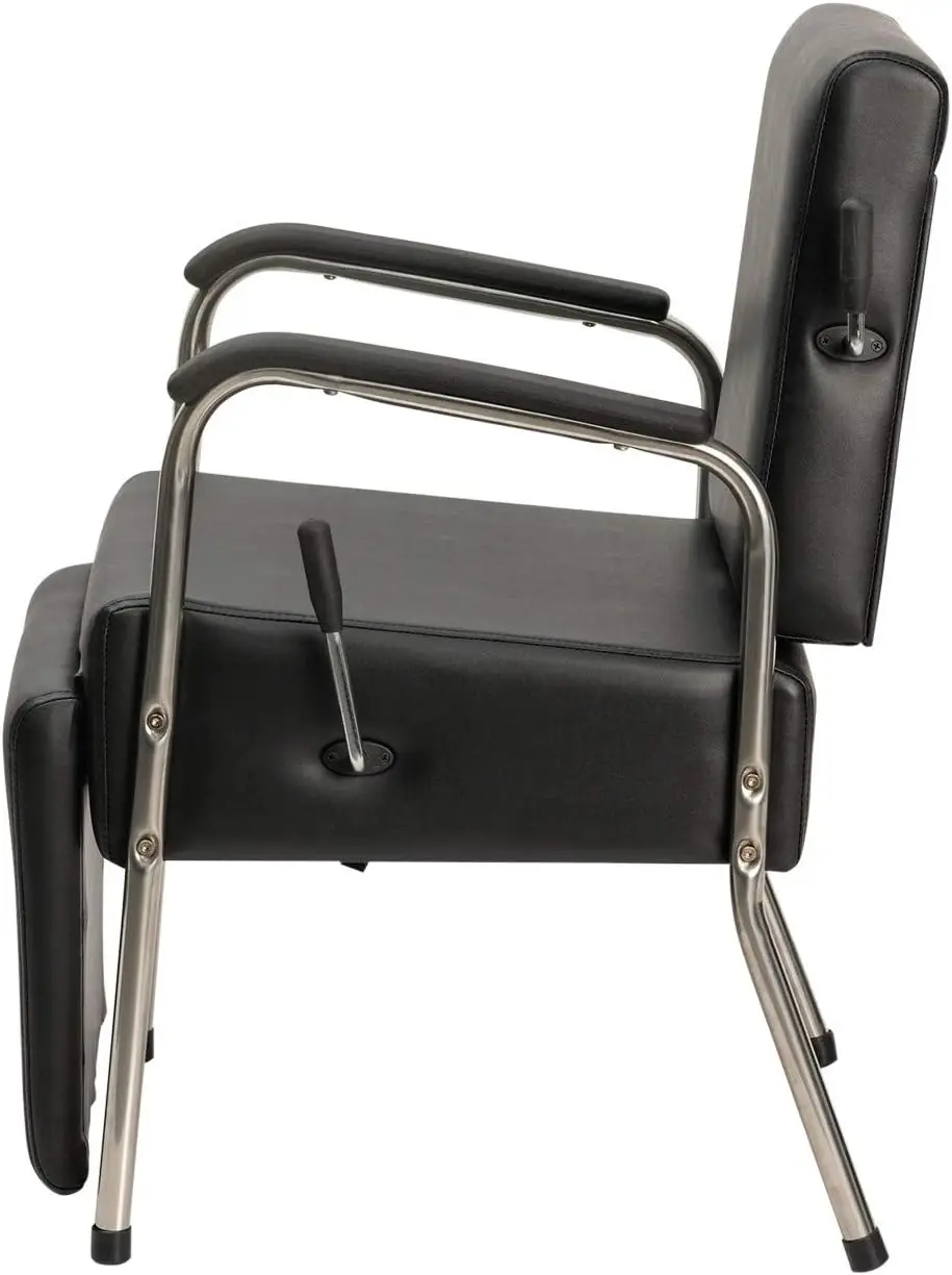 Jamie Professional Salon Shampoo Chair - Lever Controlled Reclining Chair with Kick-Out Leg Rest for Hair Stylists and