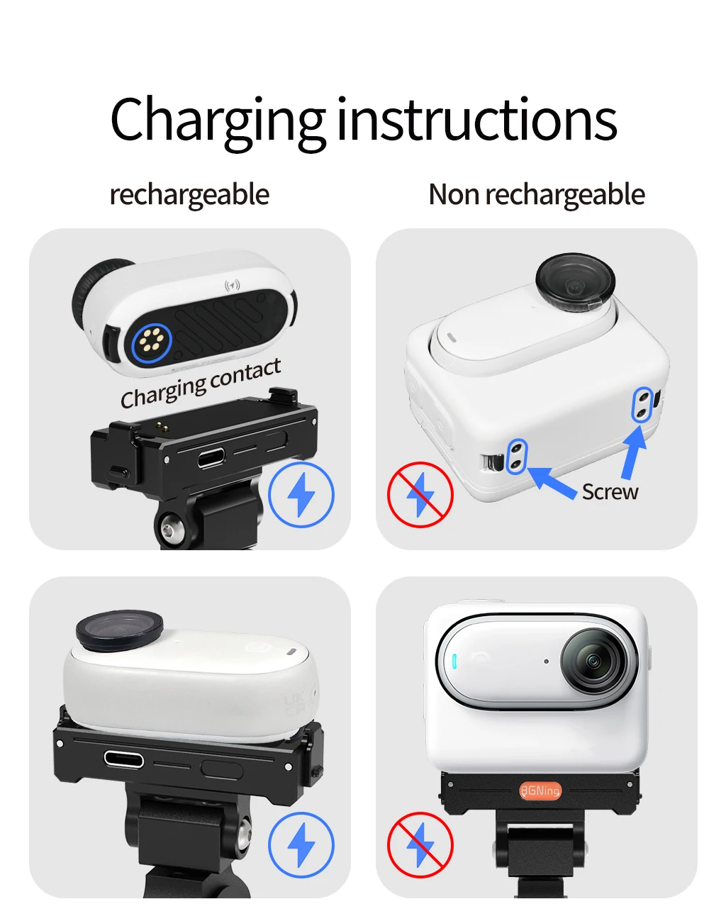 GO3 GO3S Magnetische Schnellwechselhalterung, verstellbare Aluminium-Lenkerhalterung für Insta360 Go 3/3S Fahrrad- und Motorradkamerahalter – Detail 13