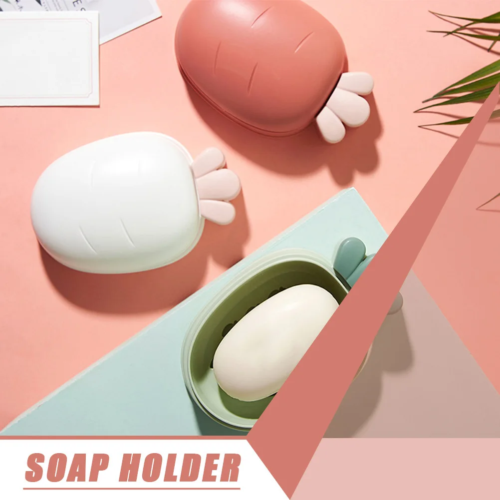 

2Pcs Double Layer Soap Box Soap Holder Draining Case Storage Container for Home and Kitchen Draining Container