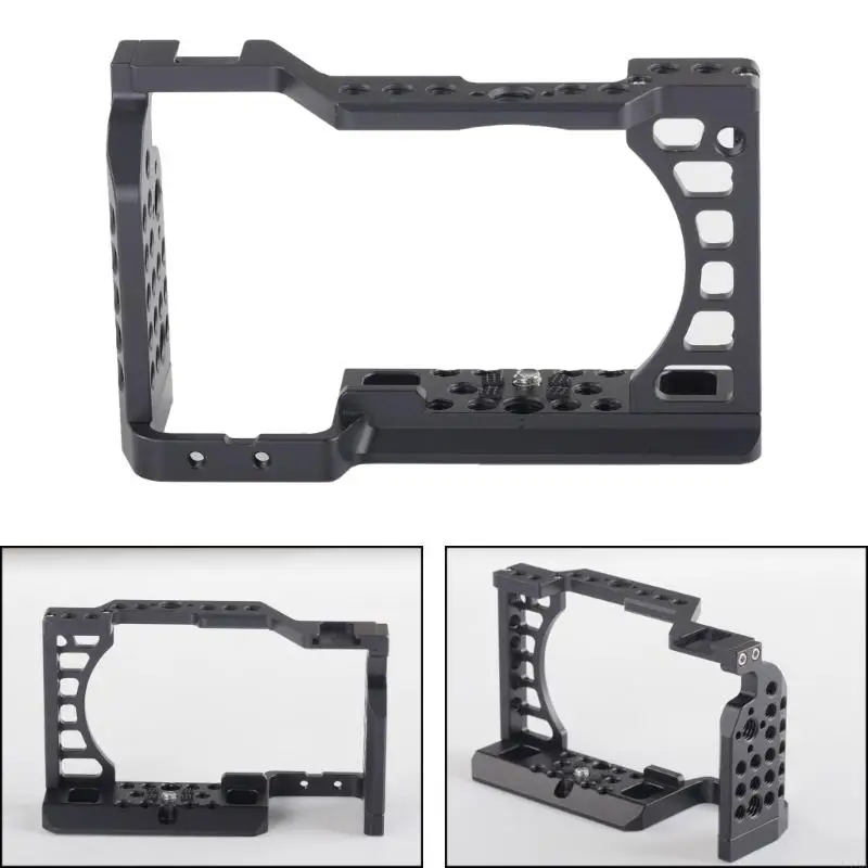 Aluminum DSLR Camera Cage Video Stabilizer for A6400 A6300 A6100 Cameras Metal  Frame with Multiple Mounting Holes