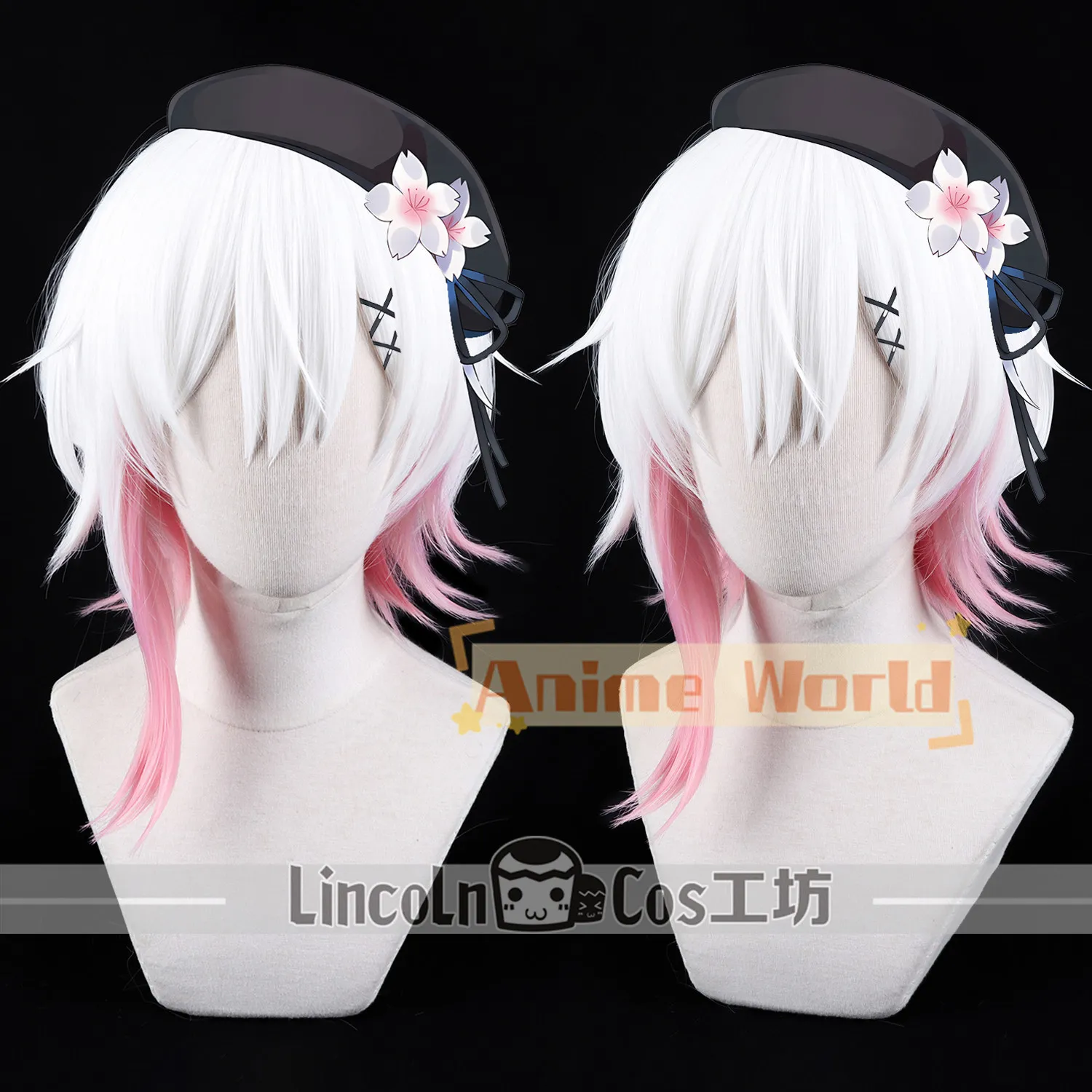 

Anime Emma Sakuraha Cosplay Wig Halloween Carnival Party Props Synthetic Hair Heat Resistant Fiber + Wig Cap