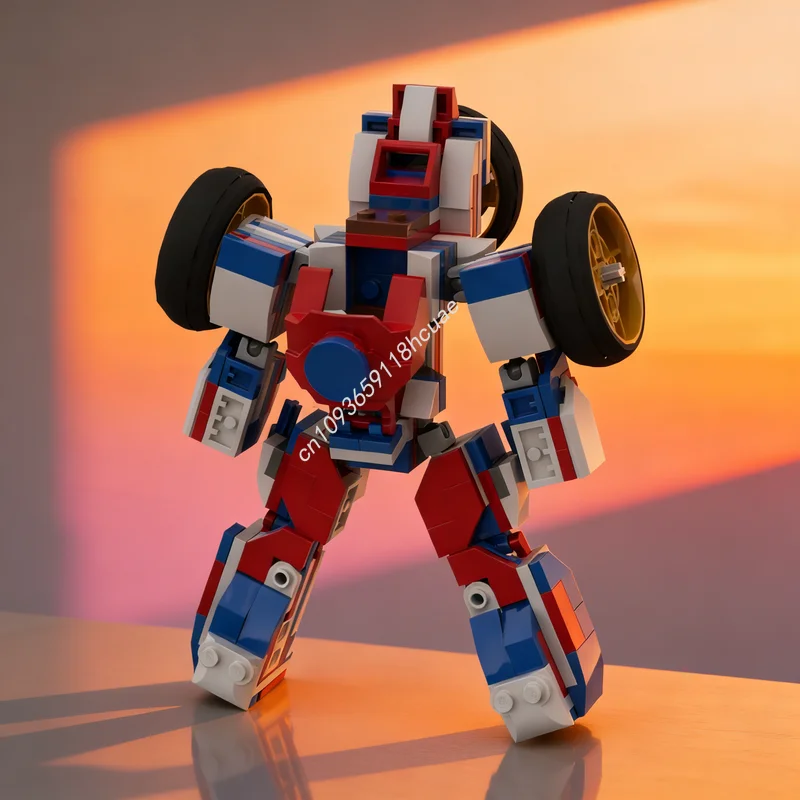206pcs MOC Transformable Mech Ninjia Model Building Blocks Toys Architecture Festival Gifts Assemble DIY Creative Idea Brick