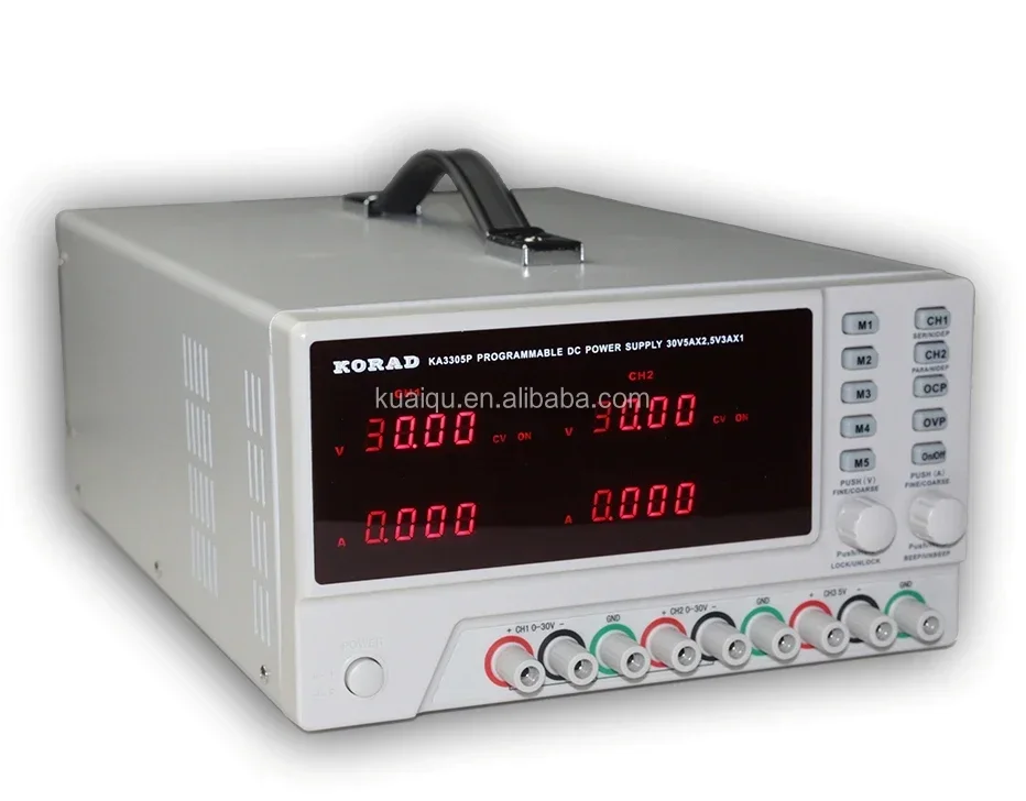 KORAD KA3305P - Programmable Precision Variable Adjustable 30V, 5A DC Triple Linear Power Supply Digital Regulated Lab Grade