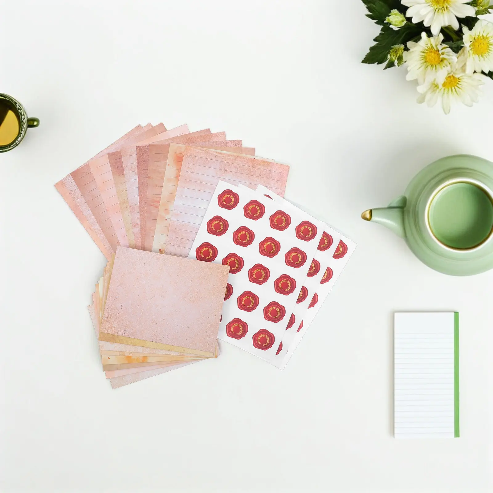 

1Set Vintage Letter Paper Stationery Set Writing Sheets Envelopes for Wedding Invitations Birthday Cards Lined Paper