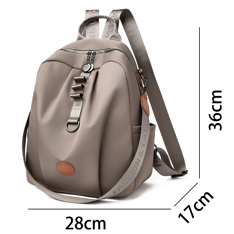 Fashionable Lightweight Summer Travel Commuting Women's Backpack Casual Style PU Material Metal Lock Zipper Pure Color Sac A Dos