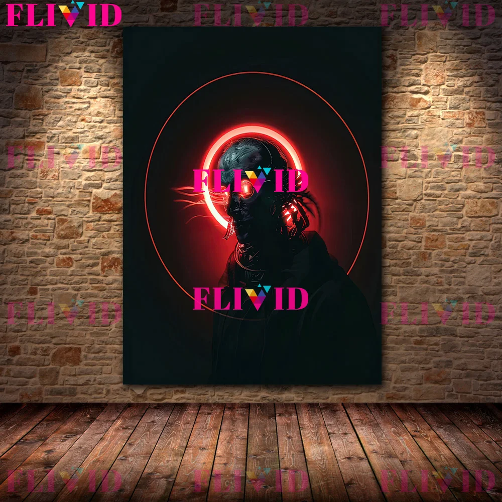 وحوش وشياطين في الظلام ، لوحات فنية جدارية تجريدية ، ملصقات فنية خيالية ساحرة وثنية ، ملصقات فنية مطبوعة لديكور المنزل