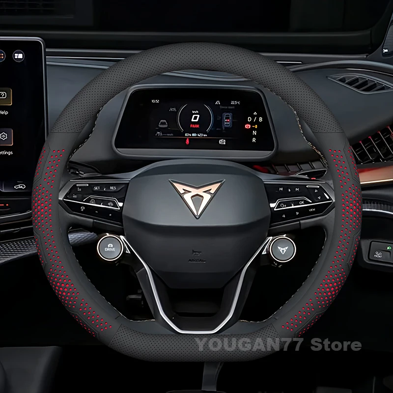 

Leather Car Steering Wheel Cover For Cupra Tavascan 2024 2025 Anti-Slip Auto Steering Wheel Cupra Terramar Accessories 2025