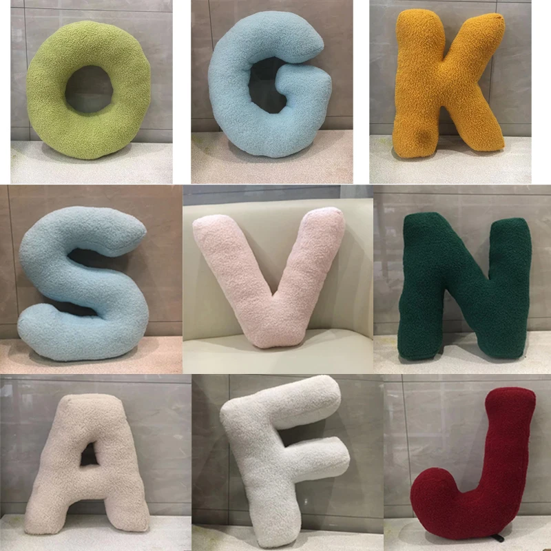

26 Letters Throw Pillow Children birthday Party Gift Backrest Bedroom Background Decor Photography Prop Baby Shower