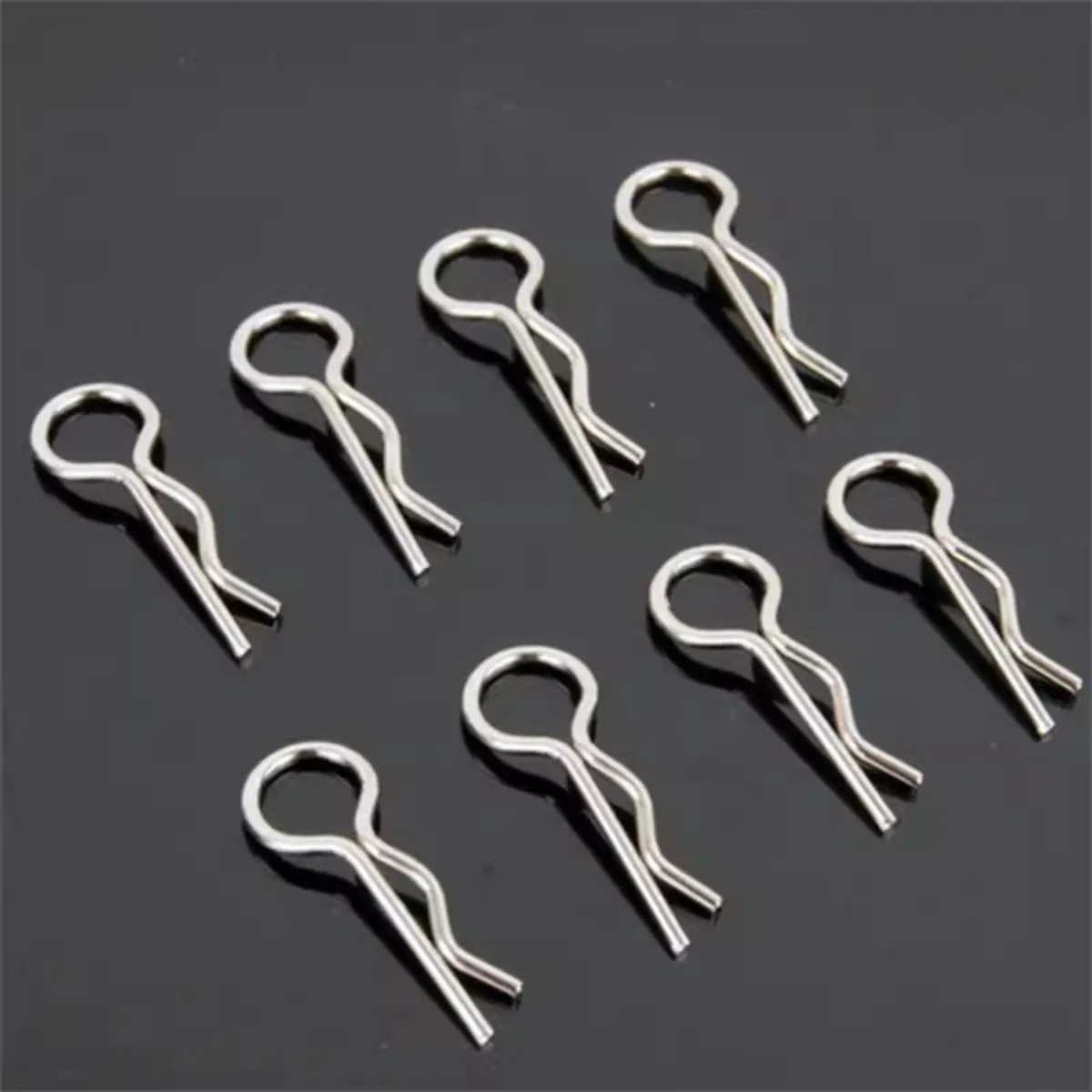 LCX Racing Stainless Steel RC Body Clips 16mm 20mm 30mm for 1/8 1/10 1/16 RC Truck Crawler Car, Upgrades Parts Accessories
