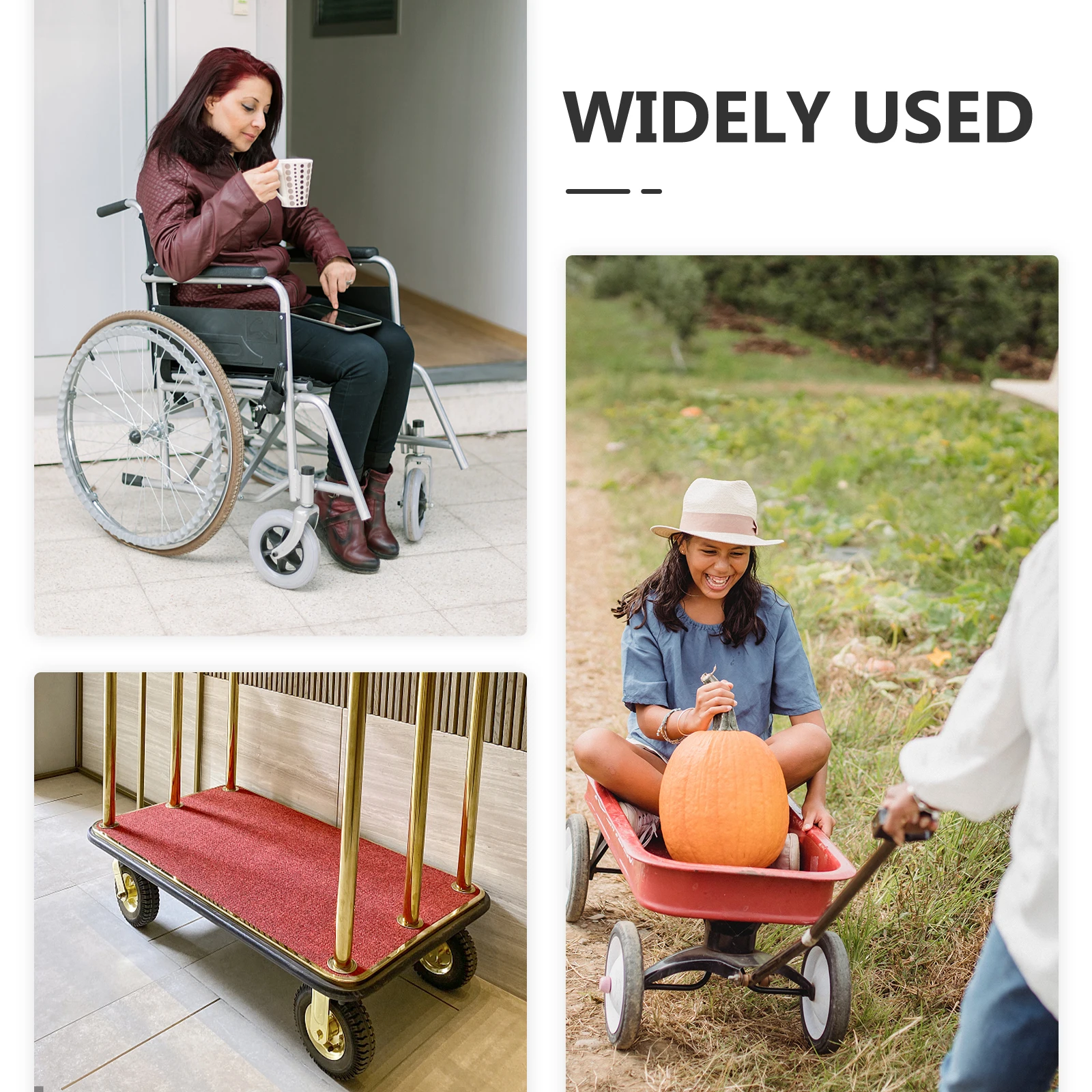 

2pcs Replacement Plastic For Folding Grocery Supermarket Shopping Trolley Laundry Heavy Duty 6 Inch Foldable Strong Load Bearing