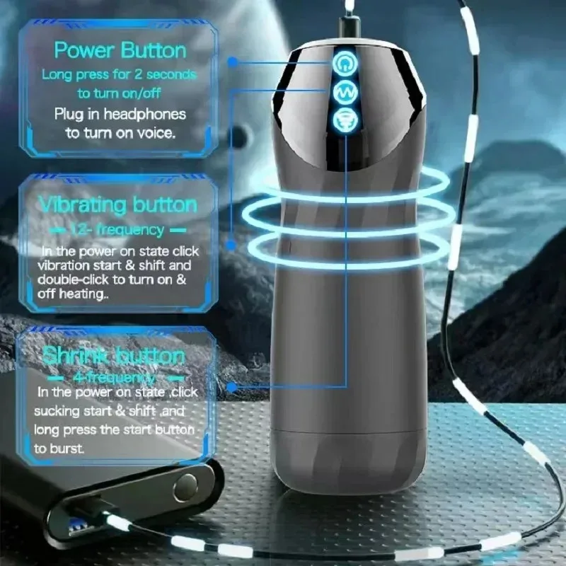 Machine Toys For Man Adults 18+ Automatic Male Masturbator Cup Sucking Vibration  Real Vagina Pocket  Penis Oral Sex