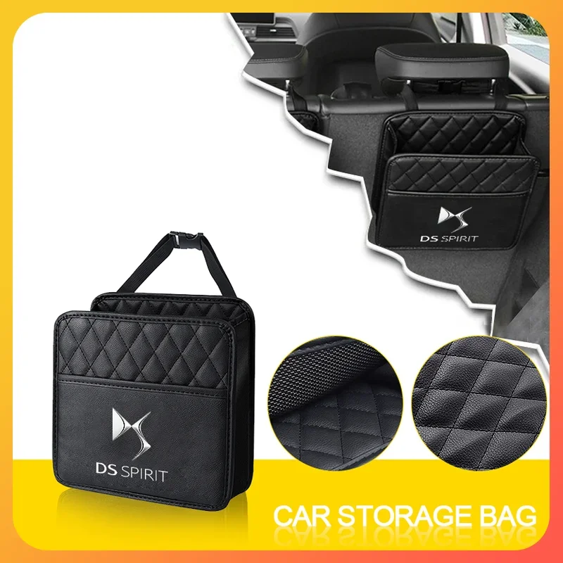 

Car Backseat Organizer Multifunction Leather Interior Hanging Storage Bag For DS SPIRIT DS2 DS3 DS4 DS5 DS6 DS7 Auto accessories