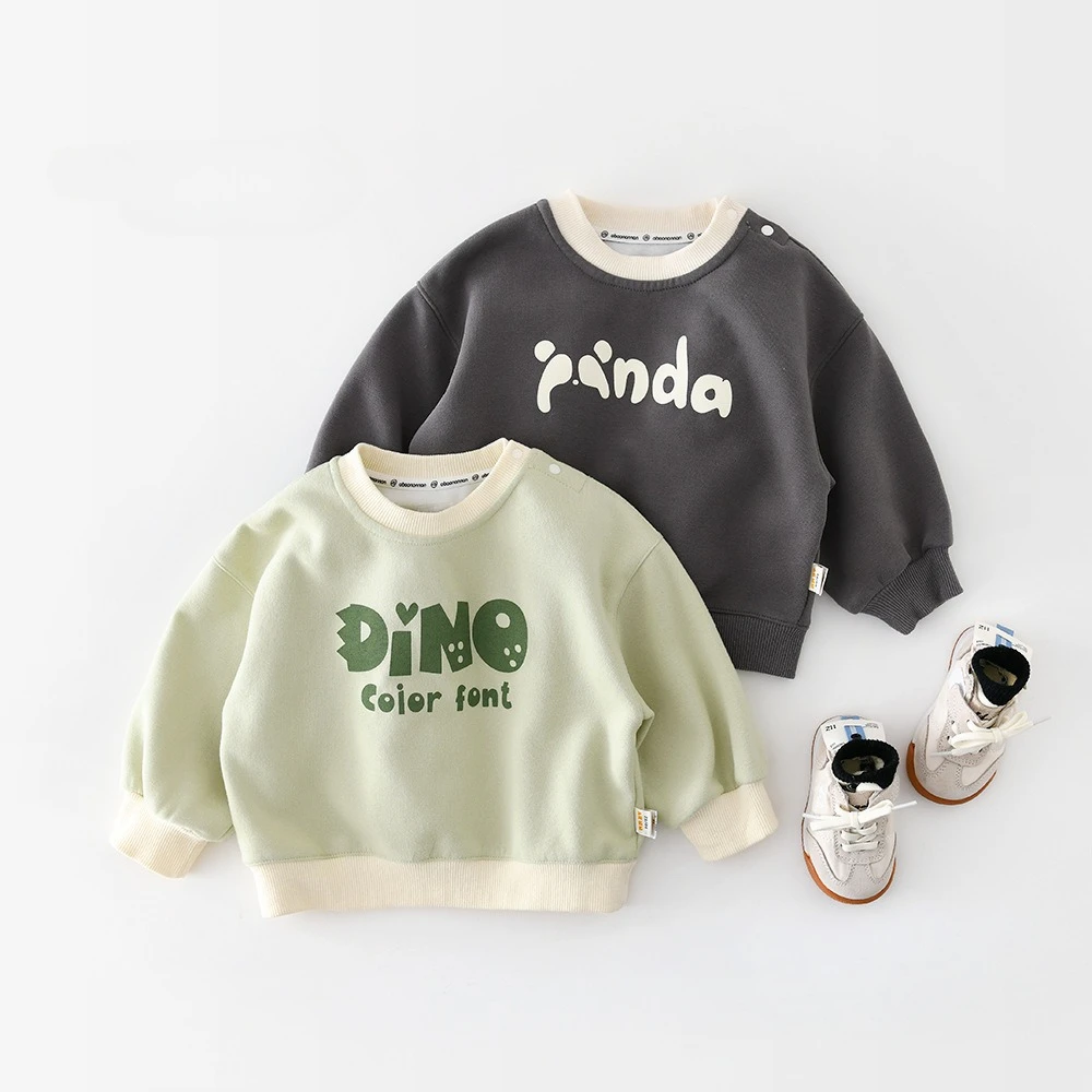 2026 frühling Pullover Kleidung Tops Outfit Neue Jungen Mädchen Herbst Kleidung Kinder Casual Vielseitige Baby Langarm Sweatshirt