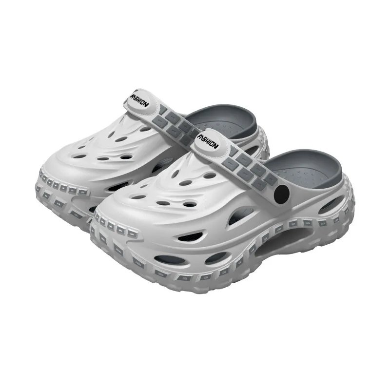 Thick soled shoes with fashionable design, EVA perforated shoes with adjustable straps, anti slip and breathable outdoor beach - view 6