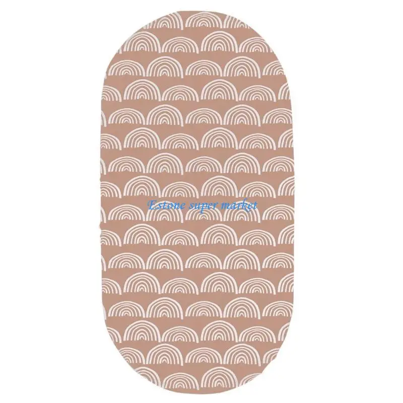 090B Breathable Cradle Mattress Cover Floral Print Cotton Fitted Sheet for Baby Crib