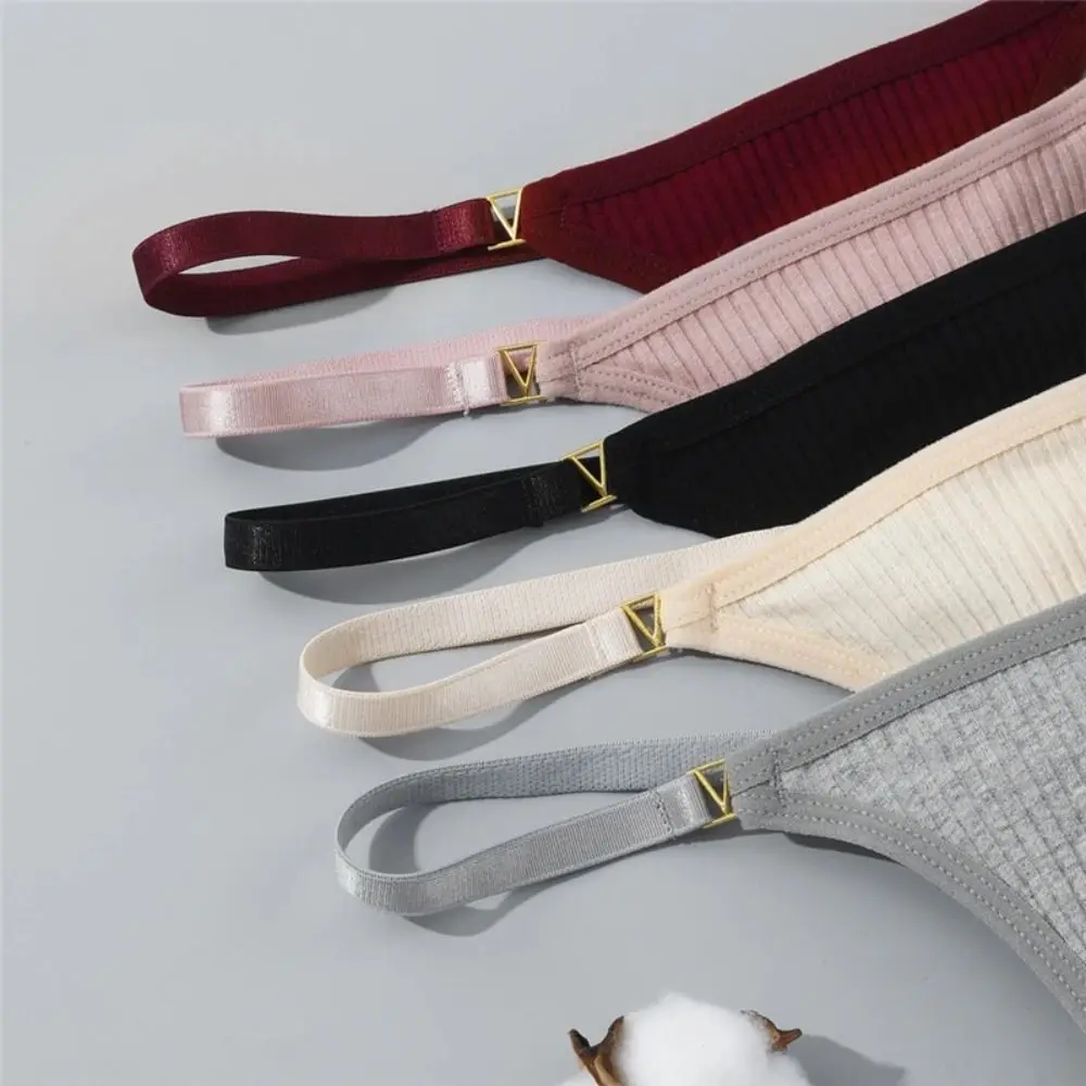 Peach Butt Pure Color Seamless Simple Elastic Smooth Korean Style Thongs Low Waist Briefs Nylon T-Pants Women Thread Panties