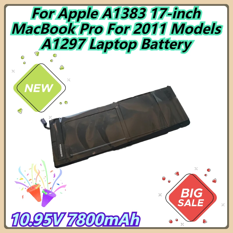 

10.95V 7800mAh For Apple A1383 17-inch MacBook Pro For 2011 Models A1297 Laptop Battery