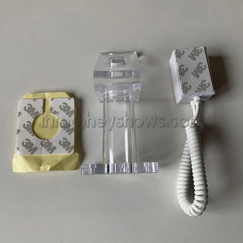 50x Acrylic Mobile Phone Anti-Theft Chain Stand Cellphone Pull Wire Device Holder Retail Security Handheld Display