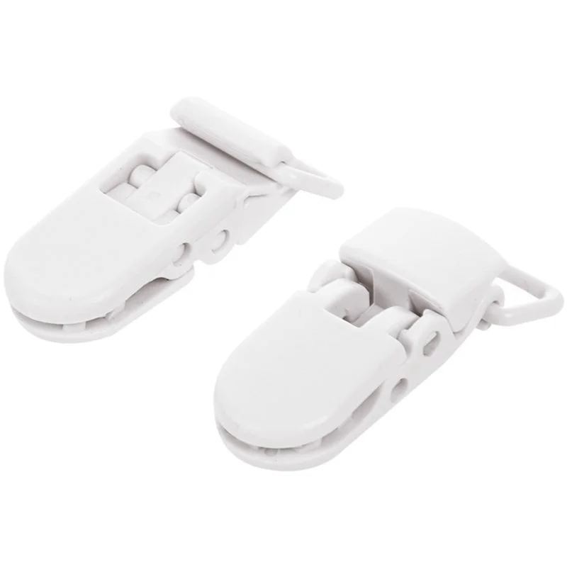 

MACH-30Pcs Baby Kids T-Shape Plastic Pacifier Clips Soother Dummy Style Badge Holder White