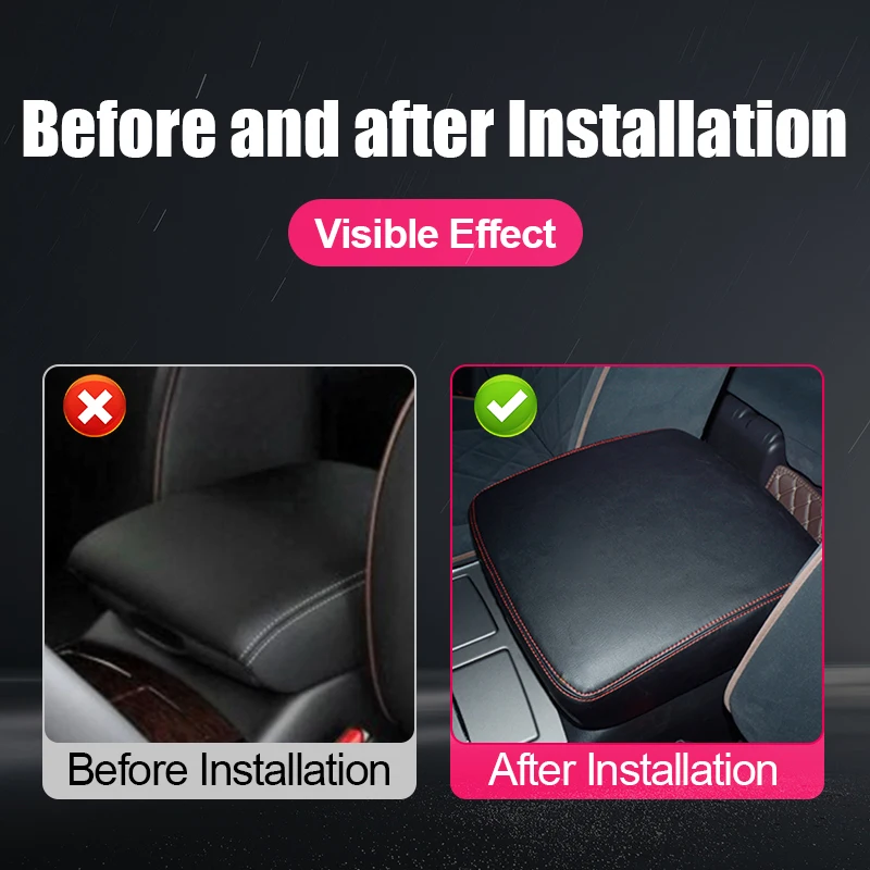 Central Armrest Box Leather Cover Suitable for Nissan Patrol Y62 2010-2021 2020 2019 2018Upgrade Interior Design Accessories