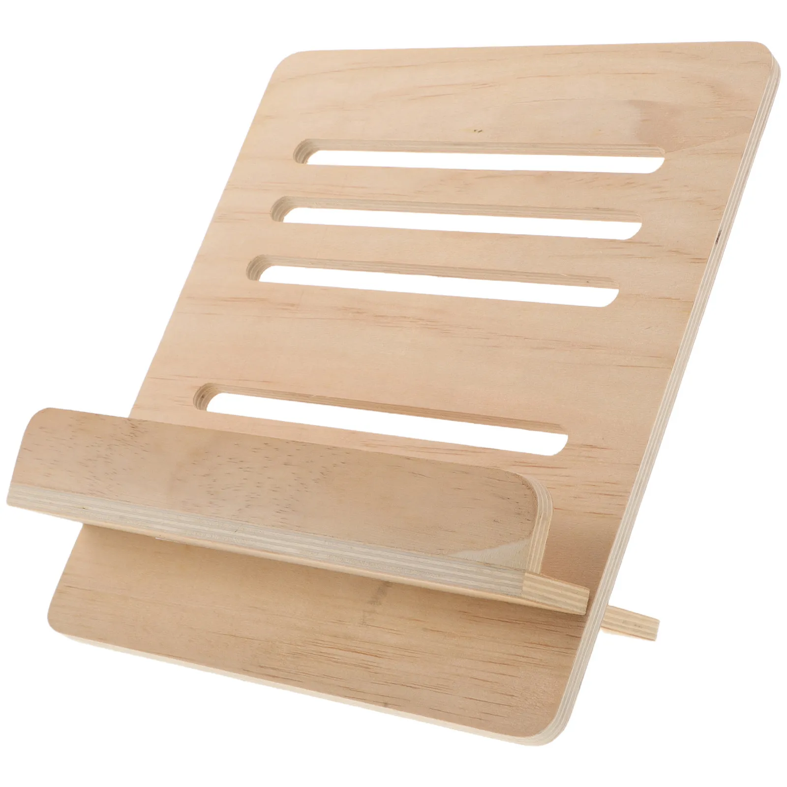 Wood Puzzle Box Lid Stand Organizer Rack Stable Adjustable Book Reading Holder Kitchen Recipe Book Display Stand
