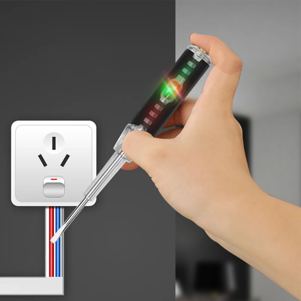 1PC Multifunctional Electrician Measuring Pen 165mm For Circuit Detection Cross Screwdriver And Non-Contact Voltage Testing