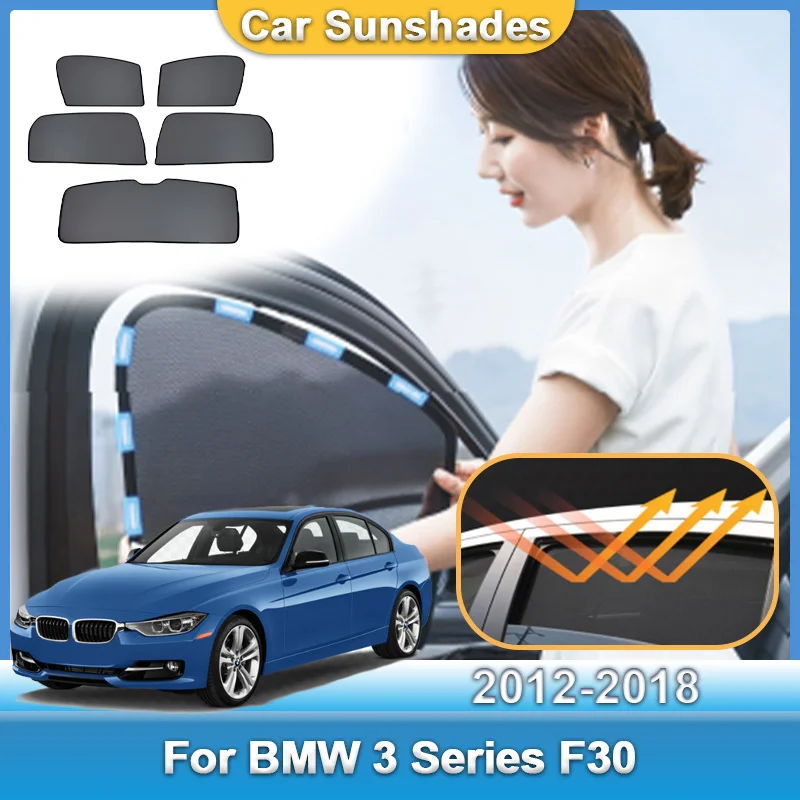 

For BMW 3 Series F30 2014~2018 2015 2016 Car Curtain Windshield Mesh Sun Visors UV Protection Heat insulation Car Accessories