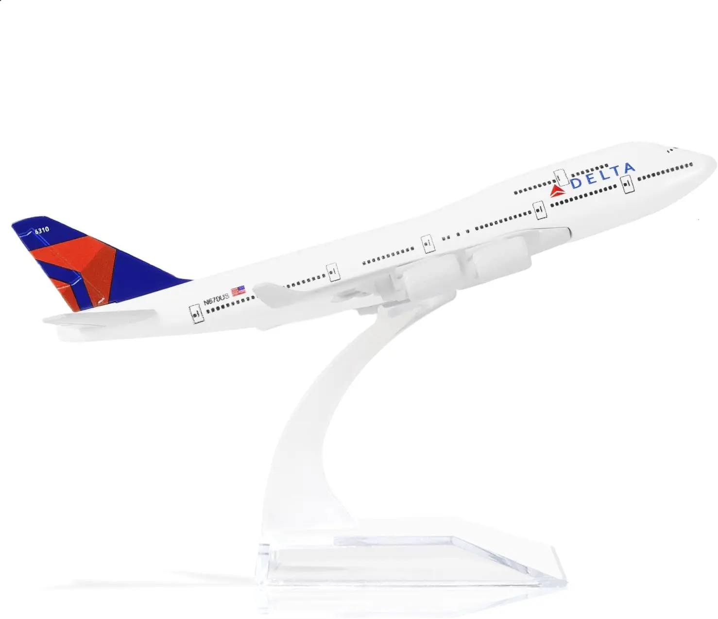 

Модель самолета Delta B747 в масштабе 1/400, литая металлическая модель самолета с подставкой, для авиационных подарков, украшения для рабочего стола