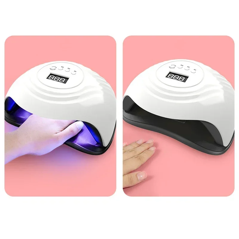 스마트 센서가 있는 UV LED 램프, 이중 광원 네일 램프, 4 타이머 네일 드라이어 램프, 모든 젤에 적합한 LED 매니큐어, 168W