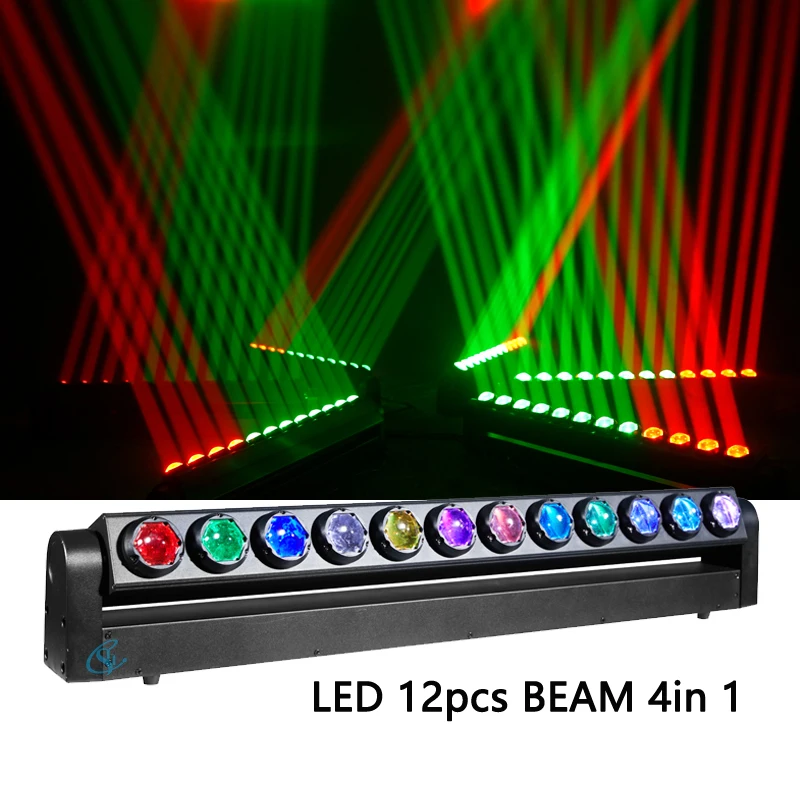 

LED 12x15W RGBW 4-in-1 LED Stage Beam Light LED Bar DMX Line Flash Effect Light DJ Party Wedding Events Lighting